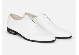 Pantofi albi eleganti barbati piele naturala GKR71A